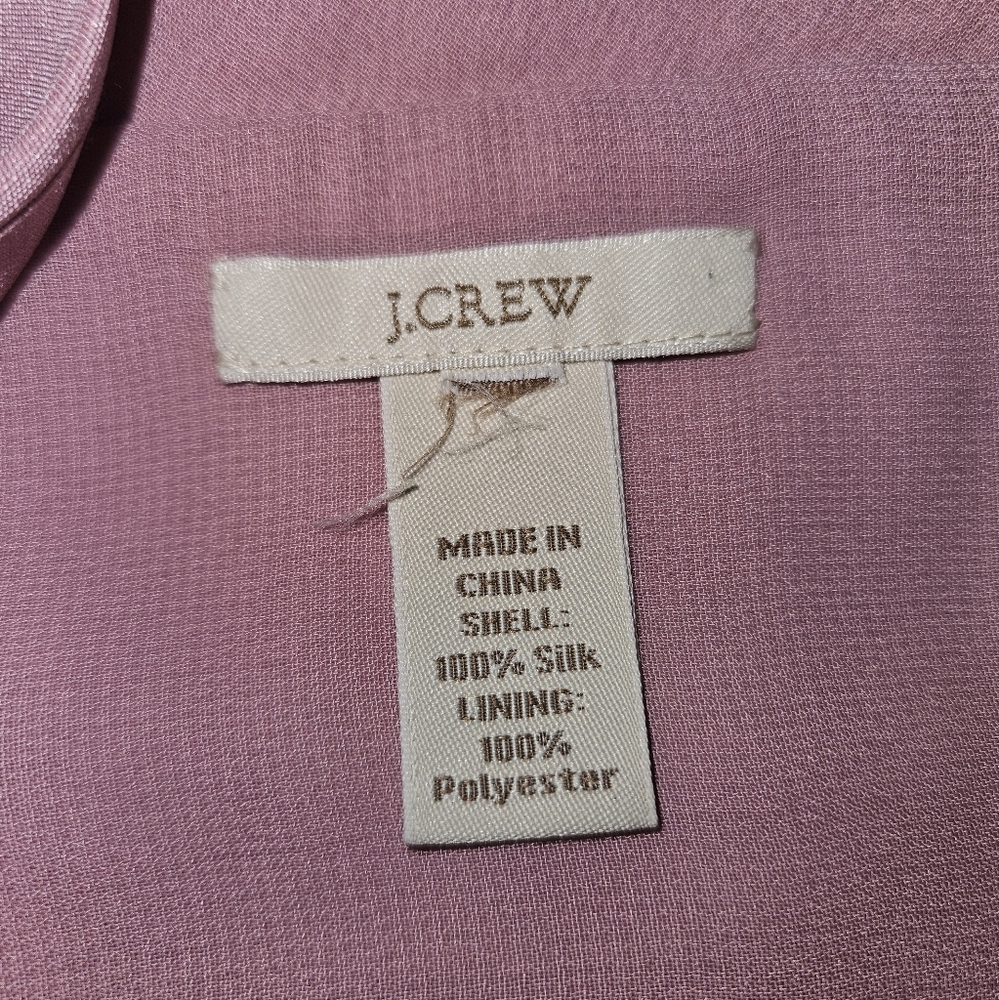 J Crew Pink Lilac Sophia Tricotine Silk Cocktail Midi Dress Sz 10 ? Coquette - Picture 10 of 14